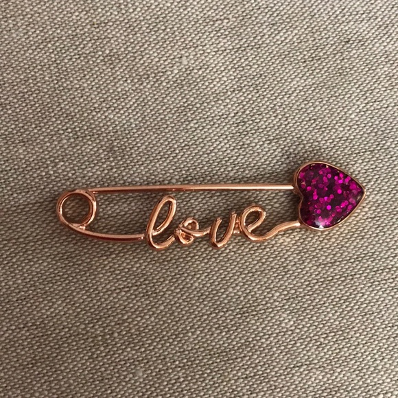 Betsey Johnson Jewelry - Betsey Johnson love pin